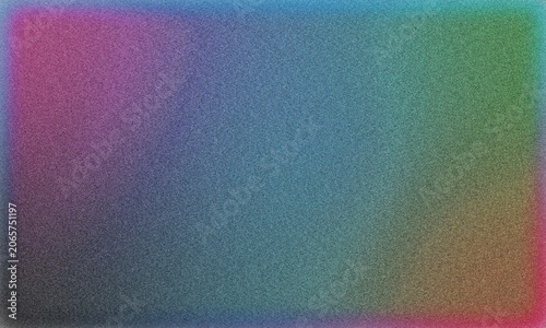 Vibrant abstract background featuring a smooth gradient of pink blue and green colors with a subtle grainy texture overlaying the entire surface to create a modern artistic digital design aesthetic.