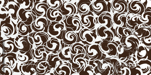 Foto Abstract brown and white swirl pattern background
