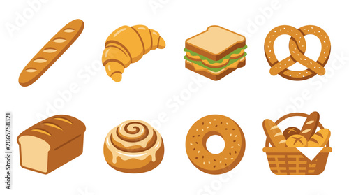 Assorted Baked Goods and Sandwiches Display.