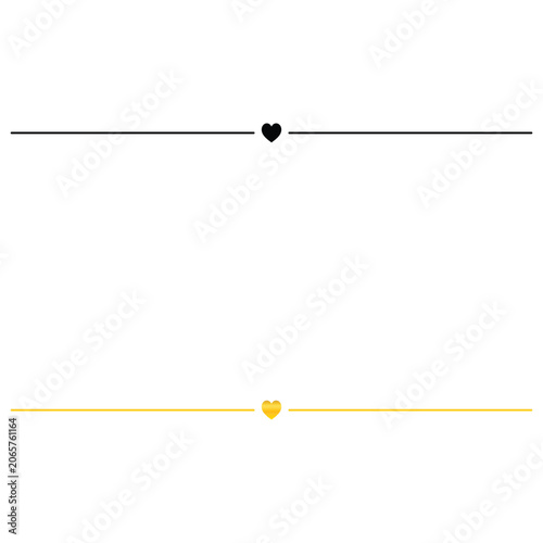 Elegant heart line divider ornament – Refined decorative separator featuring minimalist styling and a charming love icon, ideal for wedding invitations, stationery, packaging, and social media graphic