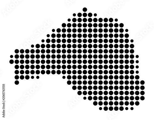 Fényképezés Symbol Map of the Urban county Miskolc (Hungary) showing the area with a pattern