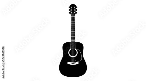 Fotografie Black Acoustic Guitar Instrument Music.