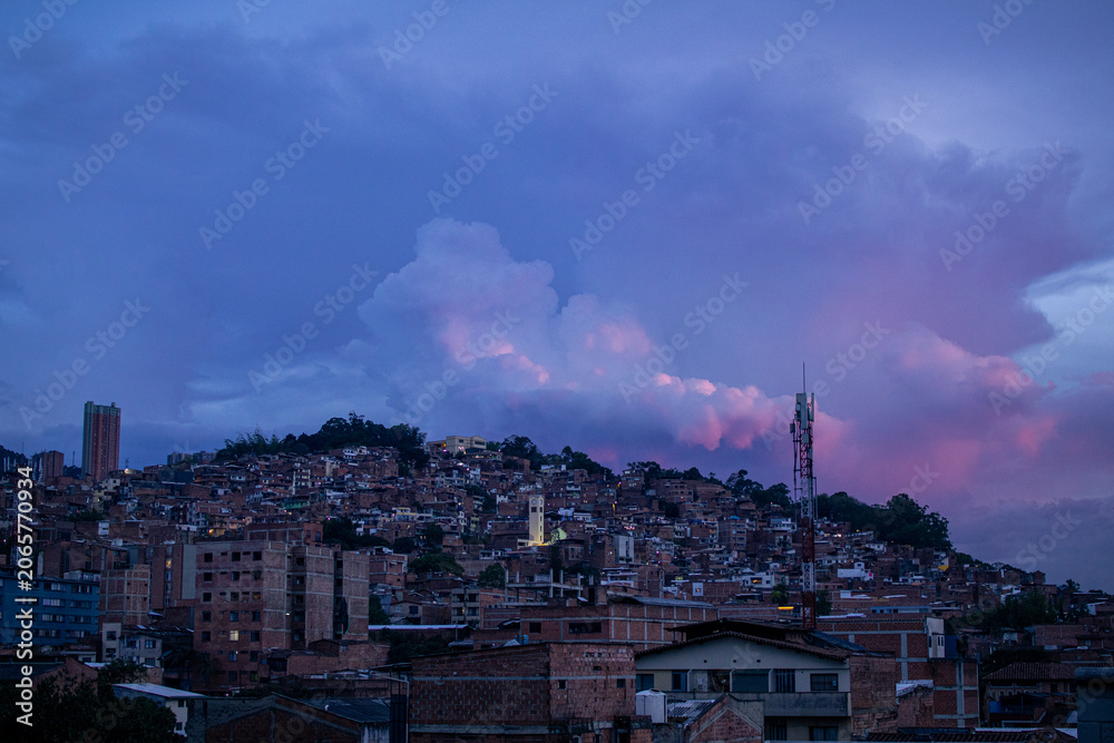 Obraz premium A comuna in Medellín