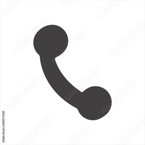 Tableau sur toile Minimal Telephone Handset Icon Isolated on White Background for Communication Co