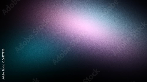 Cyan and violet hues morphing through heavy film grain texture