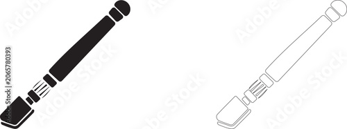 Foto Glass cutter vector icon, roller glass scoring tool symbol, tile cutting hardware and artisan manufacturing