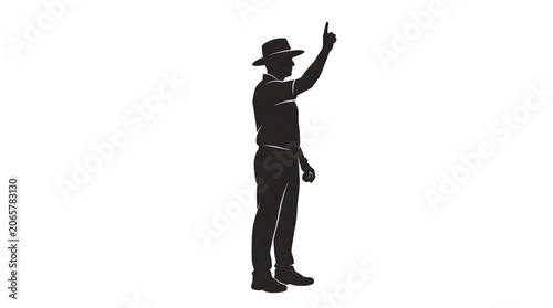 Photos Cricket umpire silhouette giving out signal