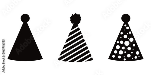 Party Hat Icon for Birthday Celebration Party Event and Festive Holiday Vector Illustration
