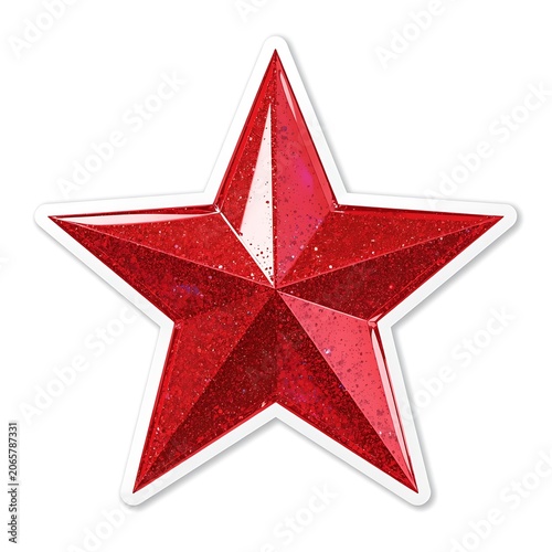  Glitter Star Sticker with Metallic Holographic Shine on  Background