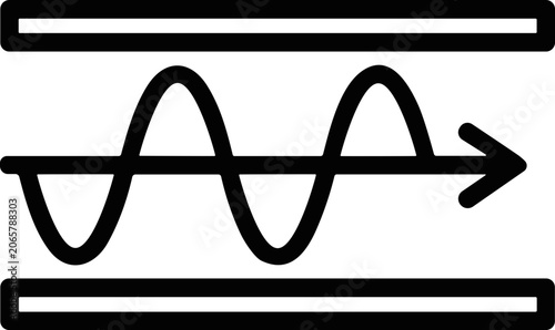 Abstract Waveform Signal Flowing Through Channel