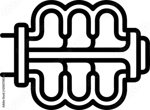 Brass Knuckles Icon - Simple Line Art Illustration