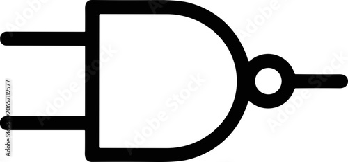 NAND Logic Gate Symbol - Digital Electronics Circuit Component