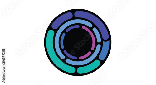 Colorful Circular Graphic Design Element.