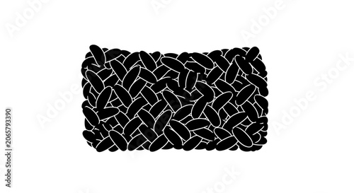 Black and White Woven Fabric Texture Pattern Silhouette