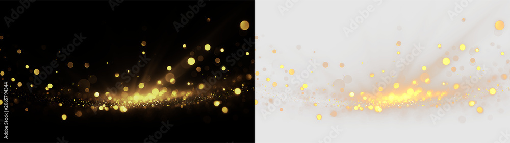 Obraz premium Bright orange and yellow particles rise from a center point on a transparent background during an abstract scene