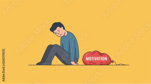 Man Lacking Motivation to Move.