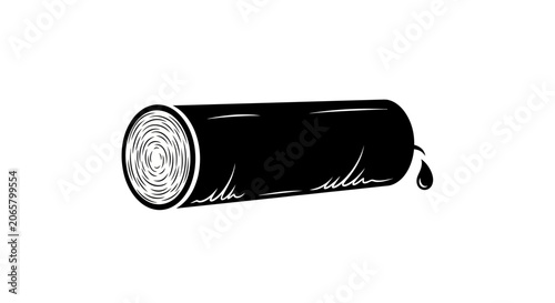 Black Oil Barrel with Leaking Drop Icon