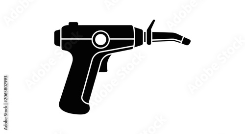 Black Silhouette Icon of a Welding Torch or Soldering Gun