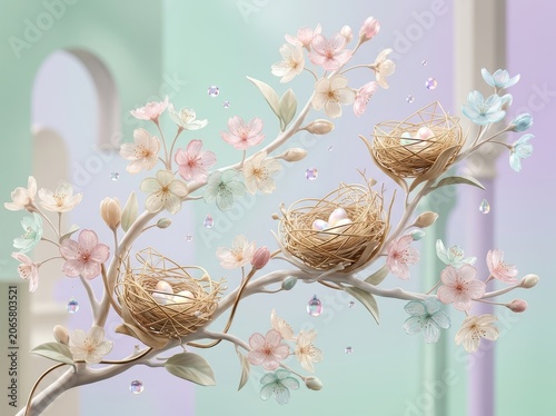 Exquisite details captured in this layout of spring equinox design cherry blo