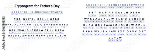 Canvastavla Cryptogram for Father's Day