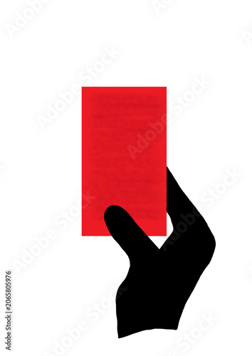 Obraz na plátne Hand holding a red card