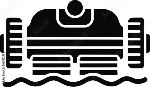 Konstfotografi Black scuba diver icon