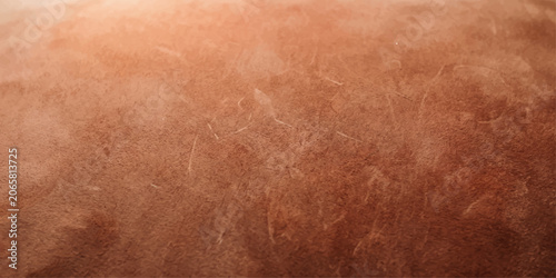 Фотография Brown leather and fur texture close up skin surface grunge vintage aged backgrou