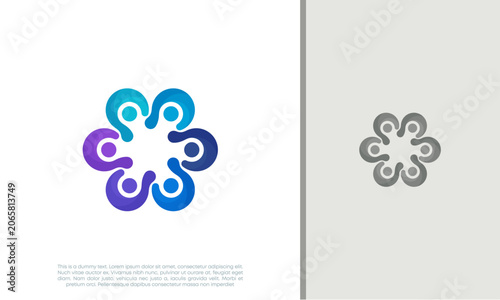 Global Community Logo Icon Elements Template. Community human Logo template vector. Community health care. Abstract Community logo