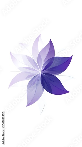 Abstract floral design in shades of purple and lavender