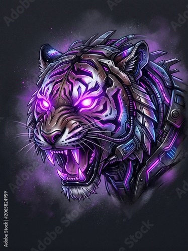 the head of a tiger