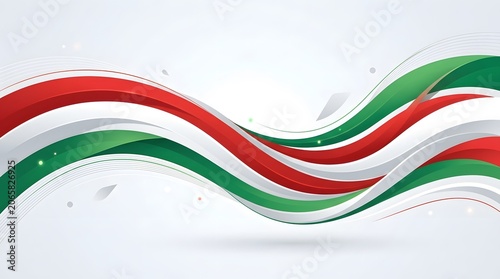 Modern Tricolor Wave Banner Design
