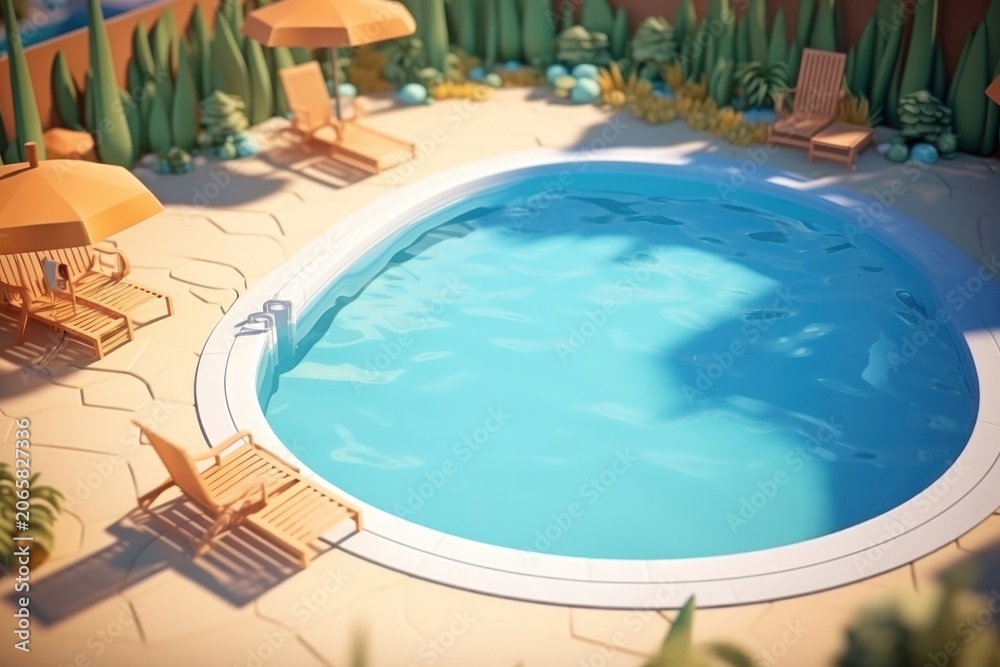 Fototapeta premium Outdoors chair pool electronics.