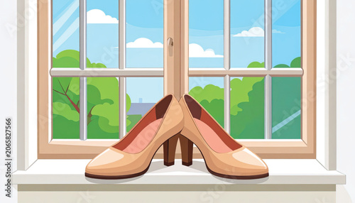 Pair of Womens Flat Shoes.