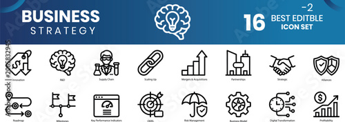 Foto Set of 16Business icons