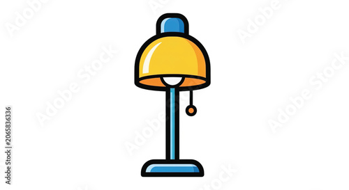 A simple desk lamp with pull chain.