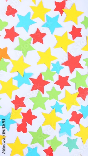 Colorful geometric star pattern background.
