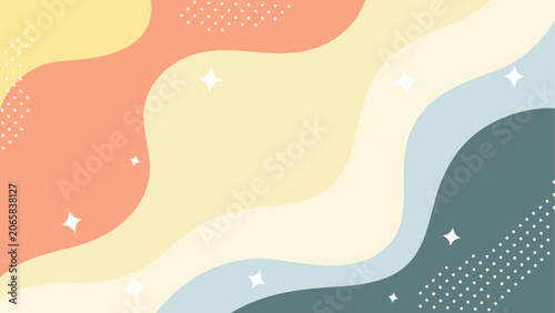 Abstract wavy background with soft colors Vector