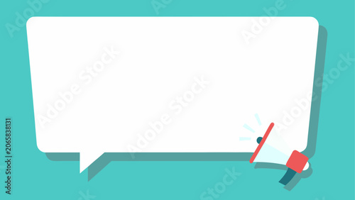 Speech bubble with megaphone for promotion Vector