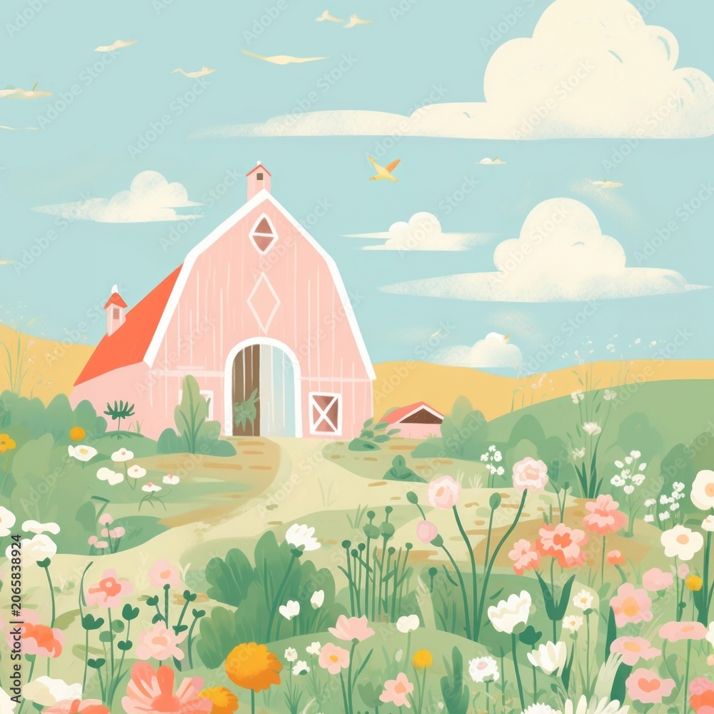 Fototapeta premium Farm farm architecture outdoors.