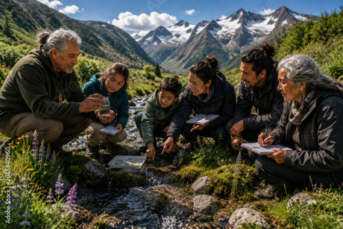 Family Micro-Adventures – Multi-Generational Family Exploring Alpine Stream Biodiversity
