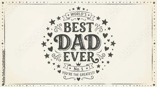 Father's Day Greeting Card Illustration