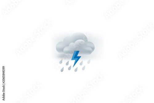 Фотография Thunderstorm icon vector