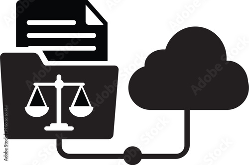 Cloud Legal Records Icon