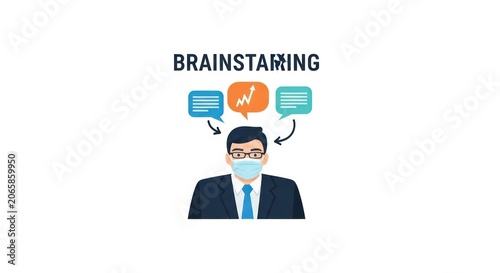 Businessman with ideas and innovation.