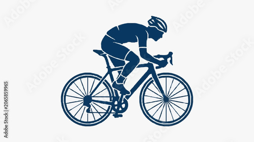 Blue electric mountain bike on white background.