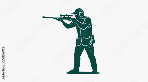 Tableau sur toile Cyberpunk mercenary soldier in futuristic armor stance.