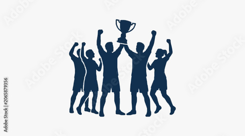Photography Group of black silhouetted animals standing together.