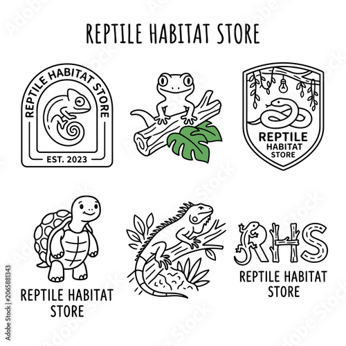 Reptile and Amphibian Logo Designs.