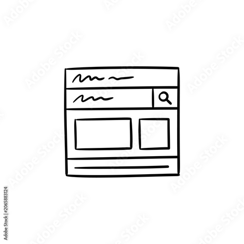 Simple web browser interface illustration.