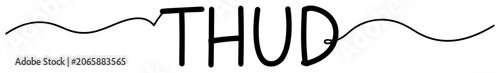 thud impact sound text in hand-drawn comic style